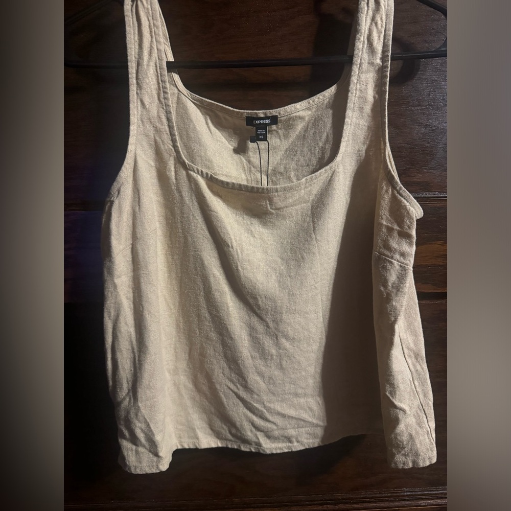 Express Natural Beige Tank Top, NWT, Size XS